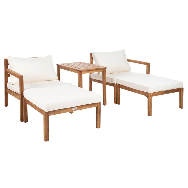 SAFAVIEH Outdoor Maiya 5-Piece Outdoor Set - 29W x 27D x 27H