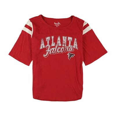 Touch Womens Atlanta Falcons Embellished T-Shirt,, Red, Medium