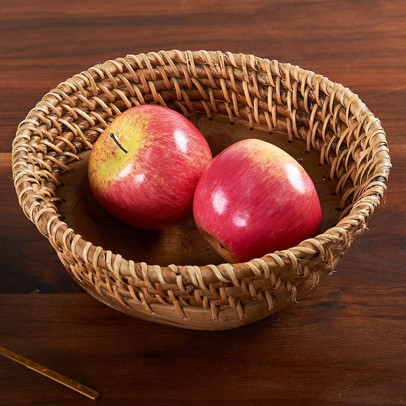 Home Soft Things Sonic Round Bowl Handmade Woven Basket - 9.8" x 9.8" x 3.5"