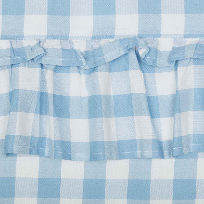 Annie Buffalo Blue Check Ruffled Tier Set of 2 L24xW36