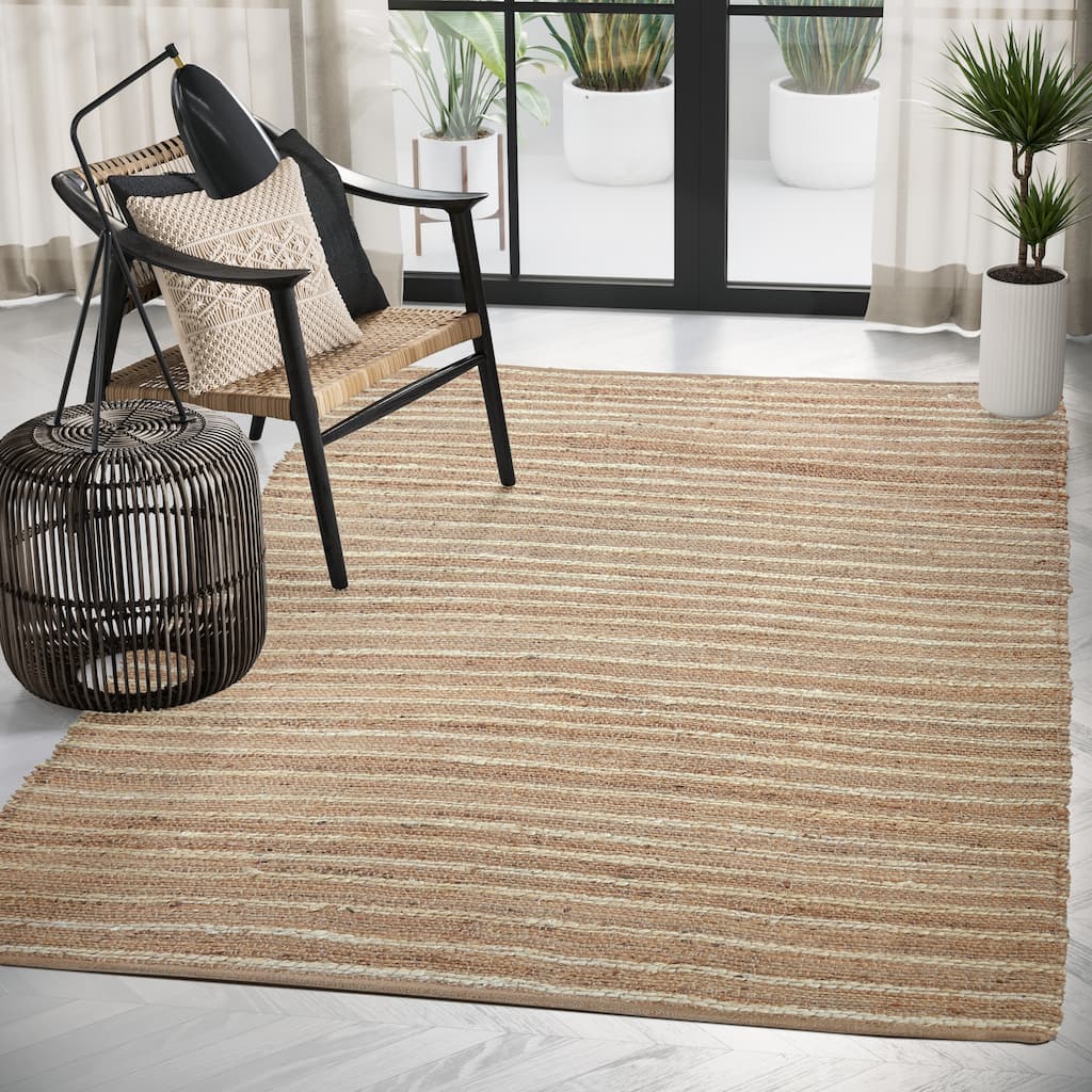 Abani Jute JUT170A Natural Fiber Ivory Natural Area Rug