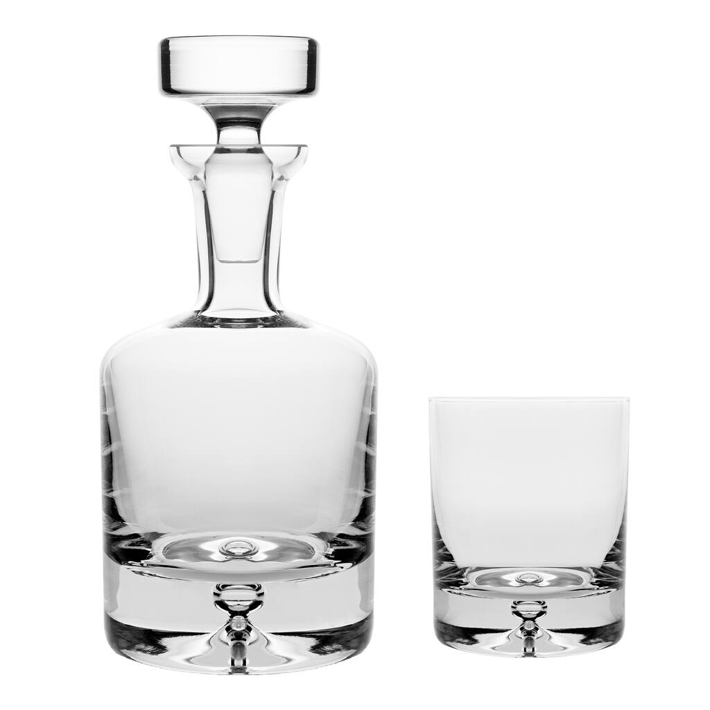 Majestic Gifts Inc. Glass Whiskey Decanter & Tumbler,5 Piece Set-4 DOF - 3"