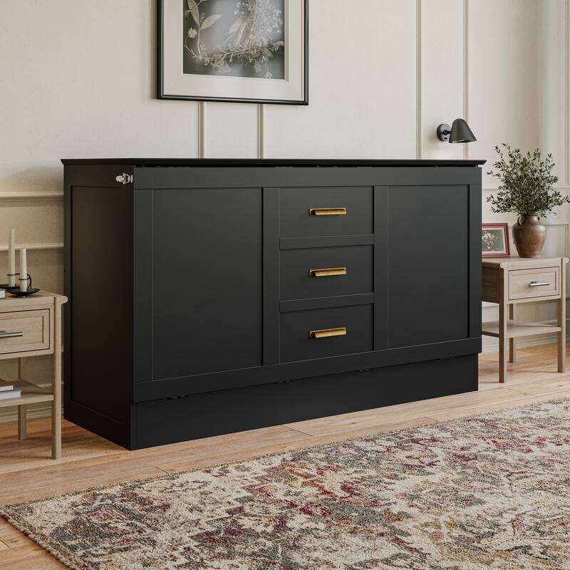 AFI Charleston Murphy Bed Chest with 6" Mattress