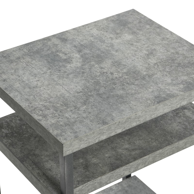 Household Essentials Carbon Loft Shikibu Faux Slate Side Table - 23.6'' x 14.76''