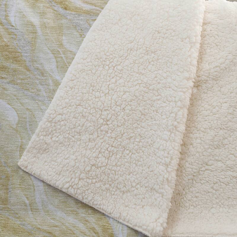 Premium Machine Washable Abstract Modern Sherpa Throw Blanket