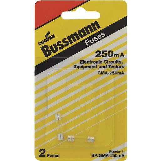 Bussmann Gma 250Ma Fast Act Fuse BP/GMA250MA Unit CARD Bed Bath