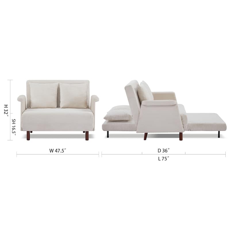 Artdeco Home - Boston & Cypress Convertible Futon Chair