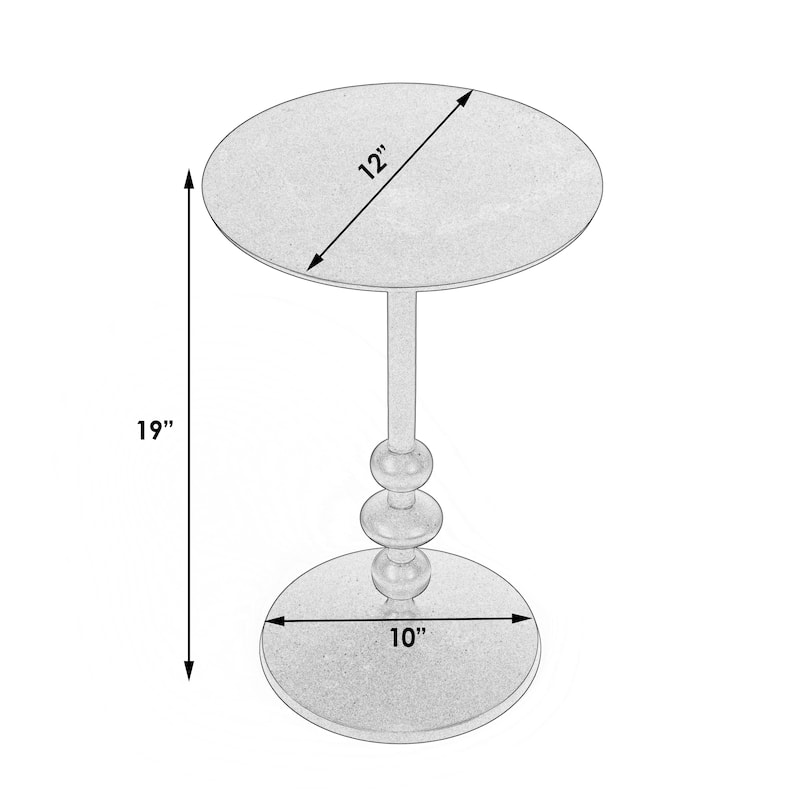 Zora Iron Pedestal Side Table