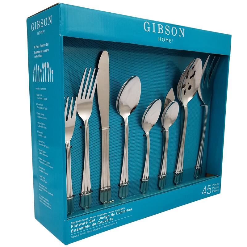 Gibson Classic Canberra 45 Piece Flatware Set