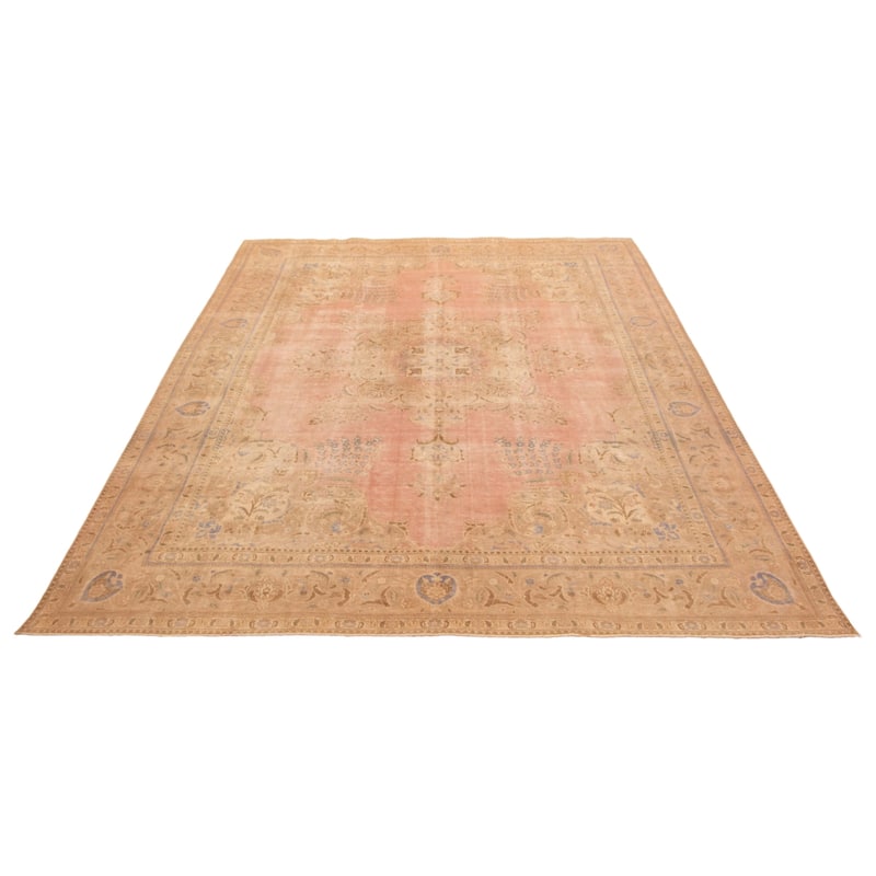 ECARPETGALLERY Hand-knotted Antalya Vintage Light Pink Wool Rug - 9'7 x 12'10
