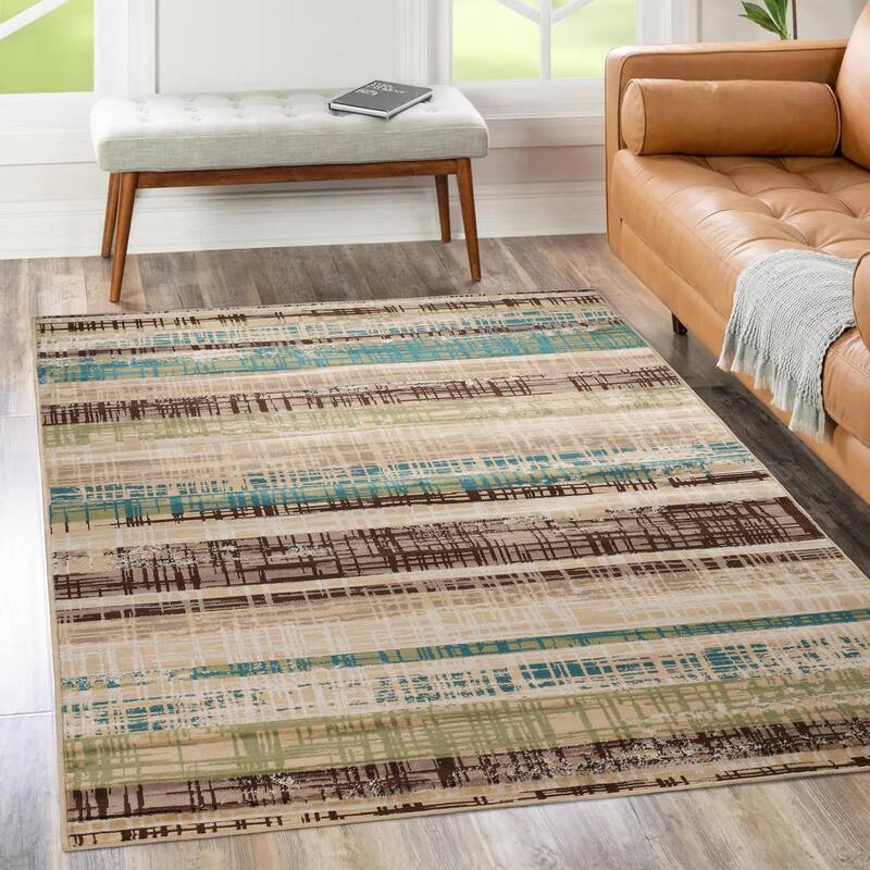 Superior Kylemore Modern Abstract Stripes Indoor Runner or Area Rug