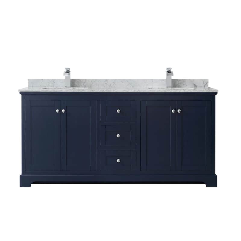Wyndham Collection Avery 72" Free Standing Double Basin Vanity Set