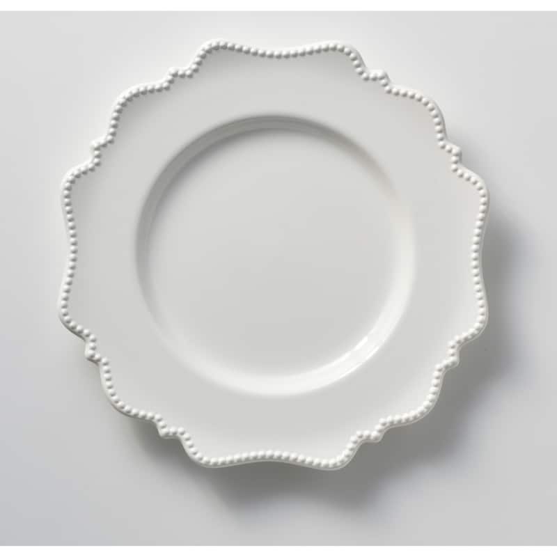 Red Vanilla Pinpoint White Dinner Plate 11" (Set of 6)