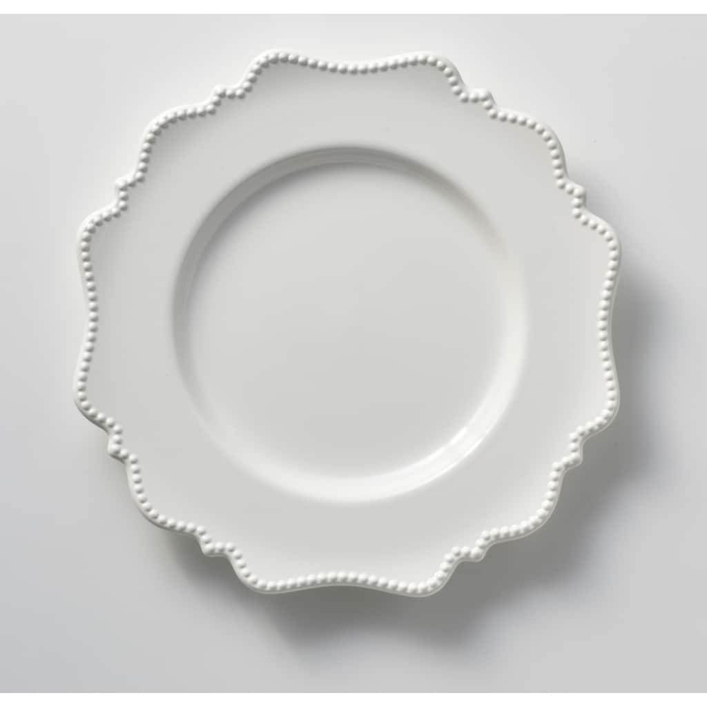 Red Vanilla Pinpoint White Dinner Plate 11" (Set of 6)