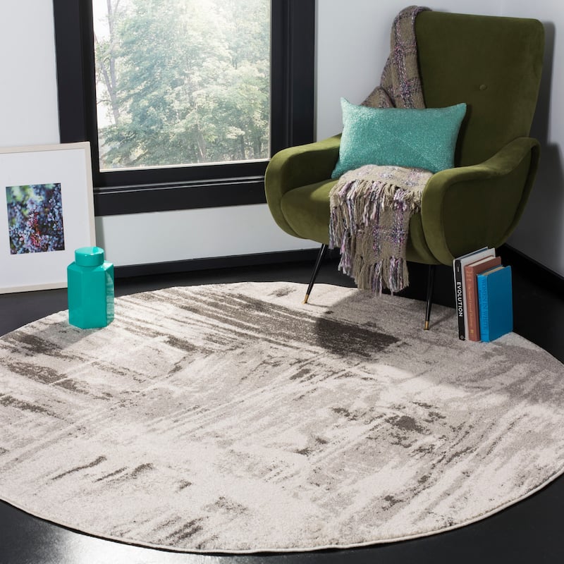 SAFAVIEH Adirondack Mietta Vintage Boho Oriental Rug - 7' Round - Ivory/Grey