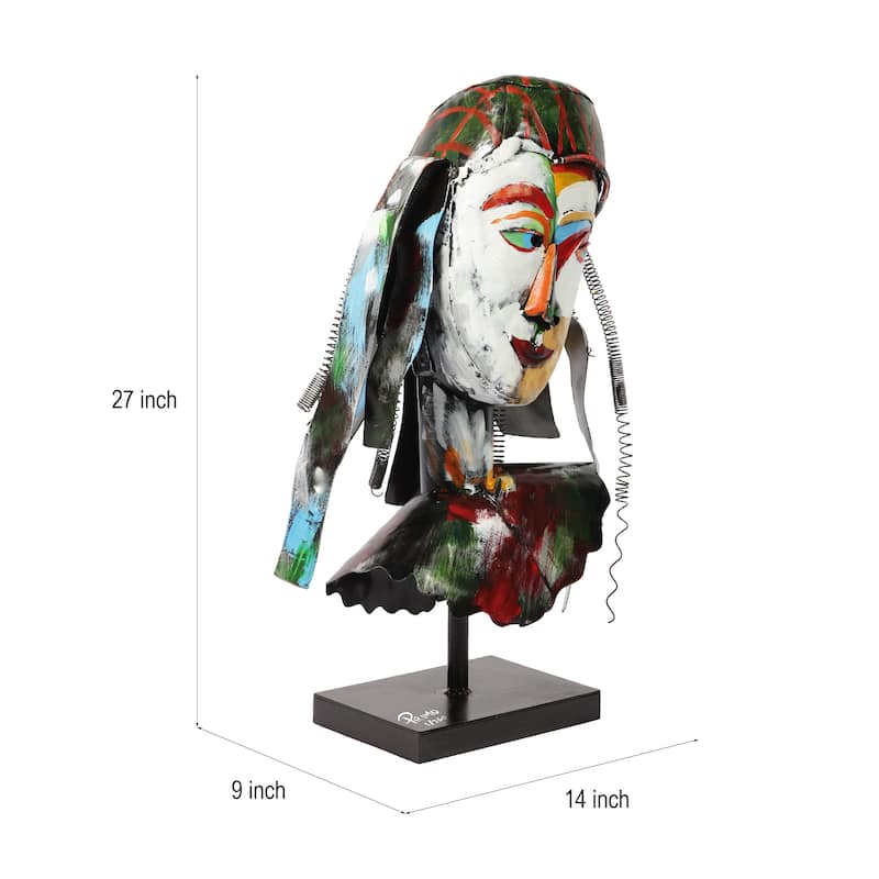 Iron Hand-Painted Colorful Art Sculpture