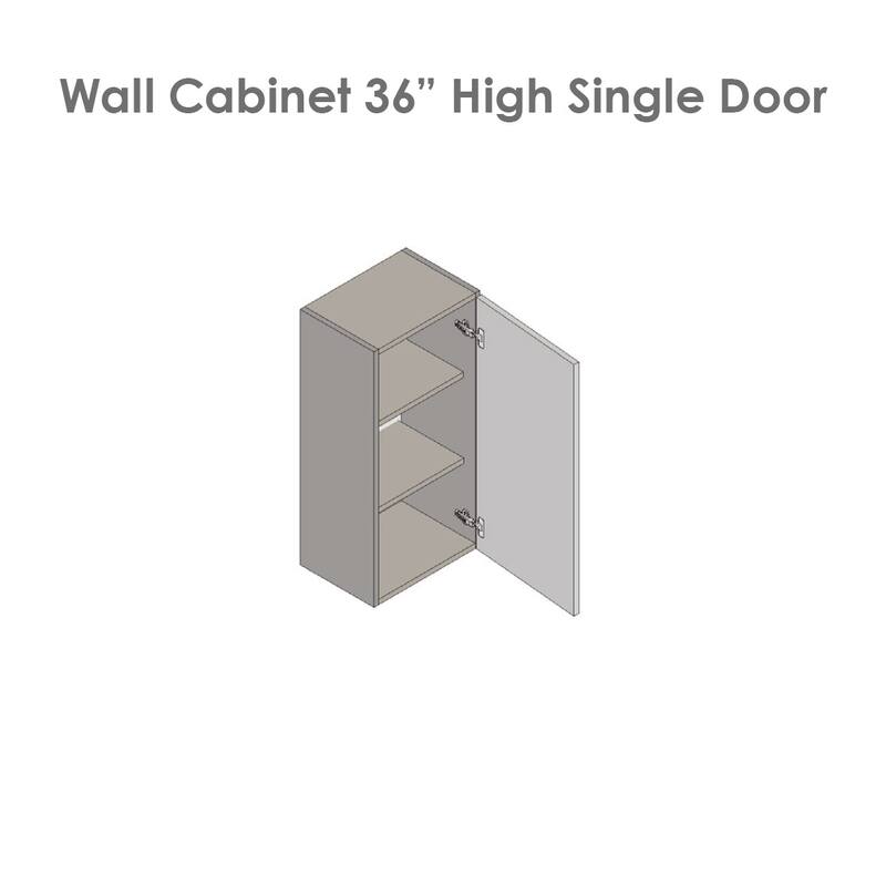 9" x 36" Wall Cabinet-Single Door-Grey - 9 x 36 x 12