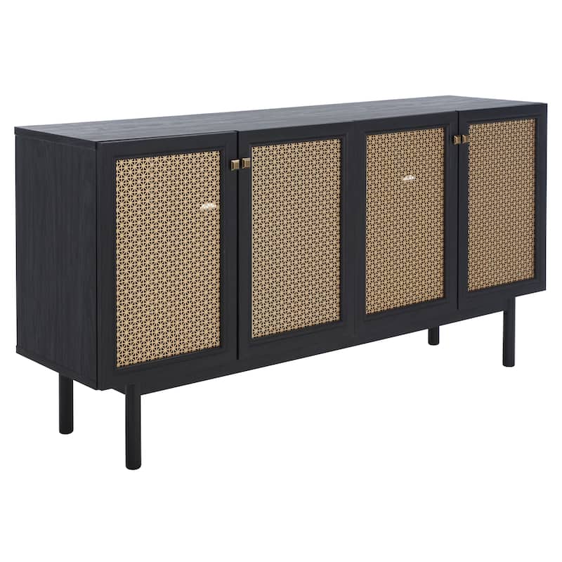 SAFAVIEH Micaela 63-inch 4-Door Storage Media TV Stand - 63.1" W x 16.3" D x 31.7" H - 63Wx16Dx32H