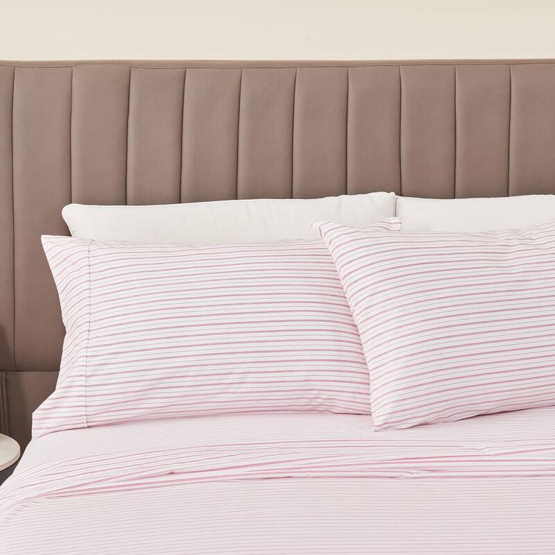 Premium Striped Microfiber Sheet Set