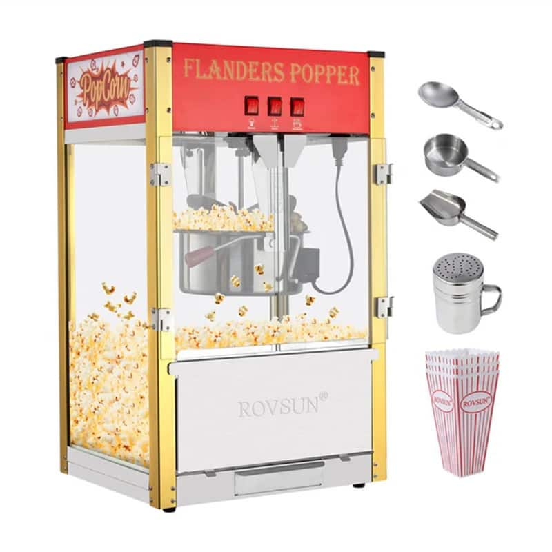 1400W 120V 12oz Kettle Popcorn Machine Maker Countertop