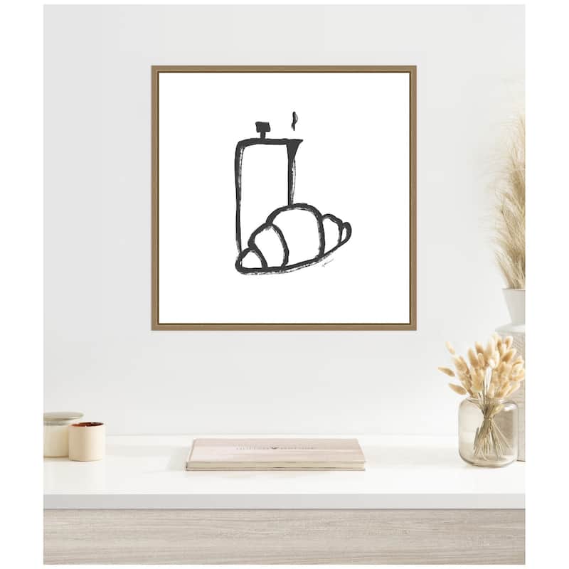 Kate and Laurel Breakfast Club No. 2 by Gabrielly Guedes Framed Canvas Wall Art Print