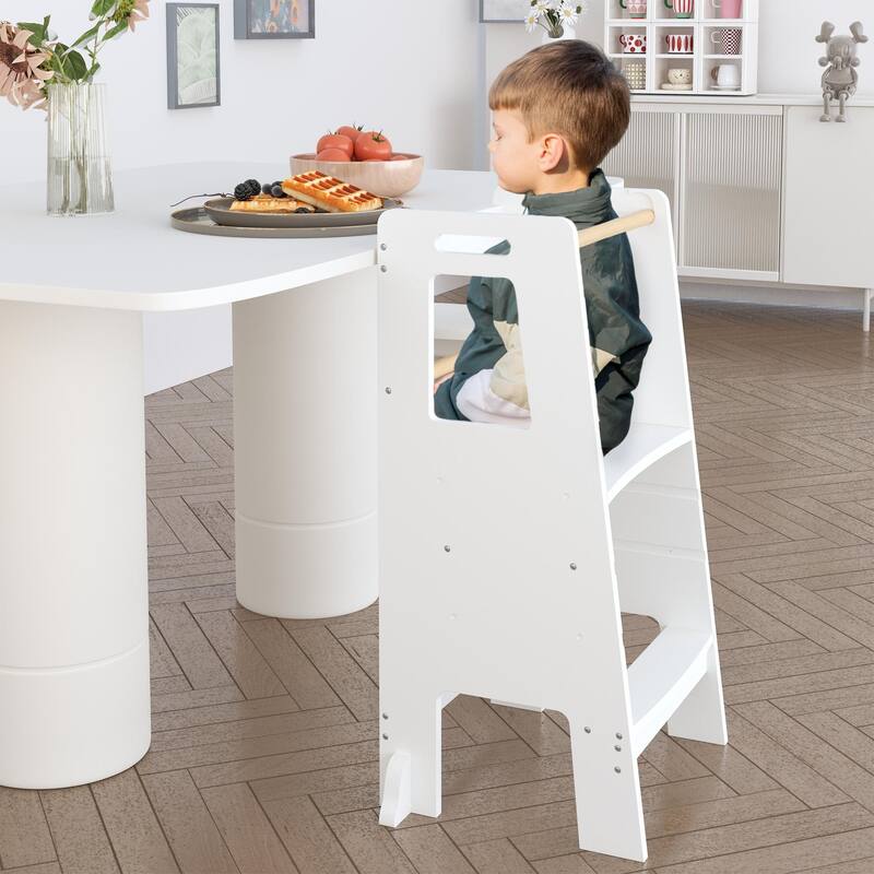 Kids Standing Tower, Child Kitchen Step Stool Toddler Wood Stepping Stool - Children's Montessori Stool - Adjustable Height