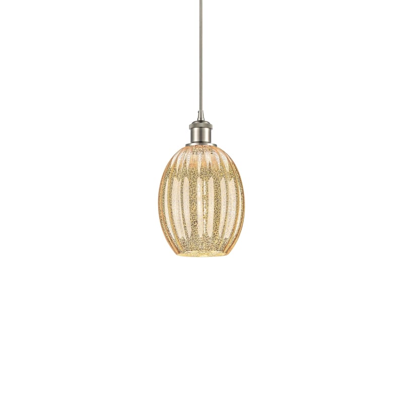 Innovations Lighting 516-1P-11-7 Preston Pendant Preston 7" Wide Mini - Brushed Satin Nickel / Mercury