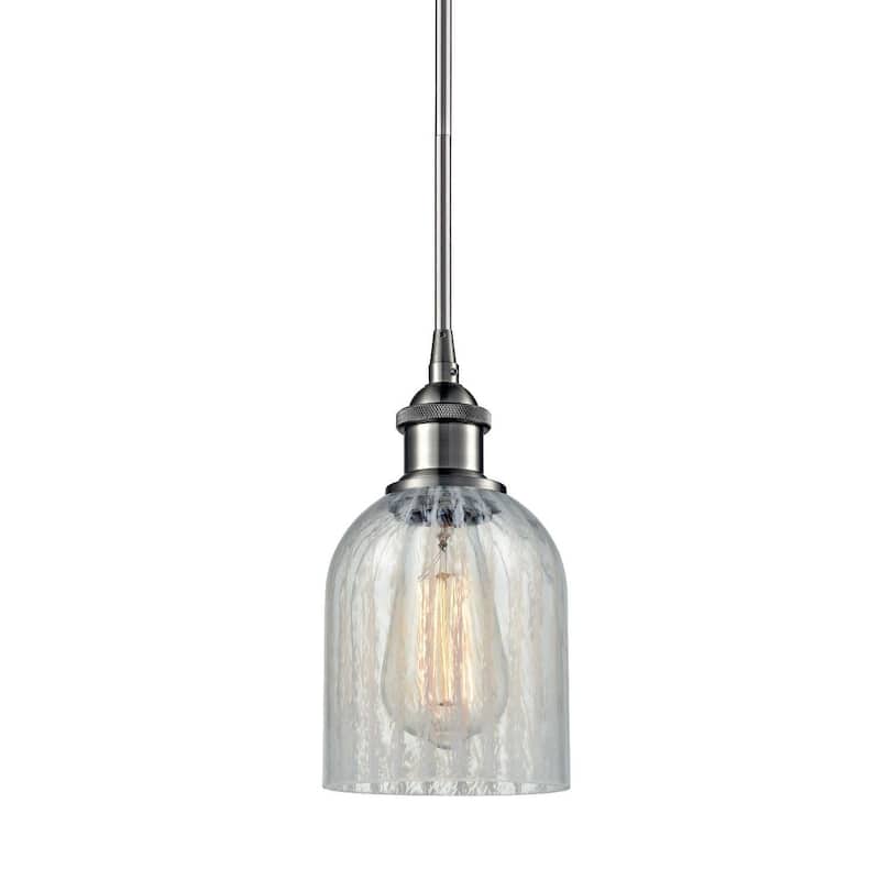 Innovations Lighting Caledonia 5" Wide Mini Pendant - Brushed Satin Nickel / Mouchette