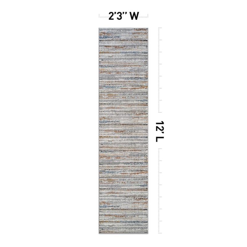 Multi-Tonal Area Rug for Living Room, Entryway, or Playroom - Easy to Clean and Family Friendly