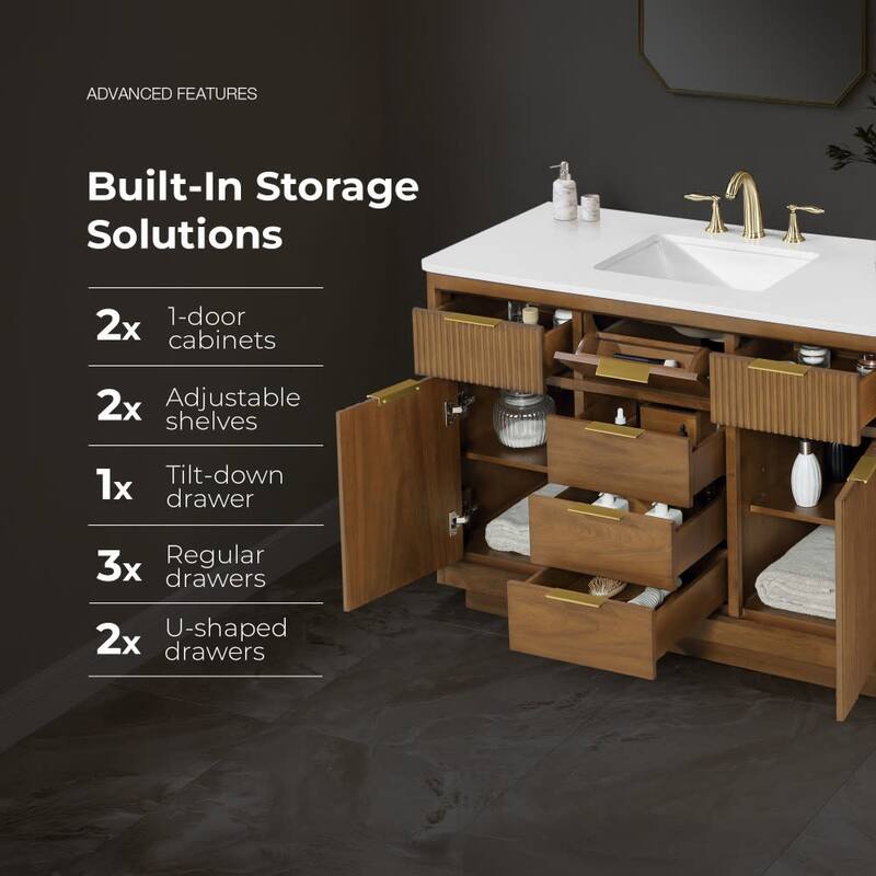 Ove Decors XANDER-48 Xander 48" Free Standing Single Basin Vanity Set