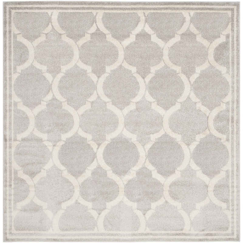 SAFAVIEH Amherst Huynh Modern Rug - 7' Square - Light Grey/Ivory