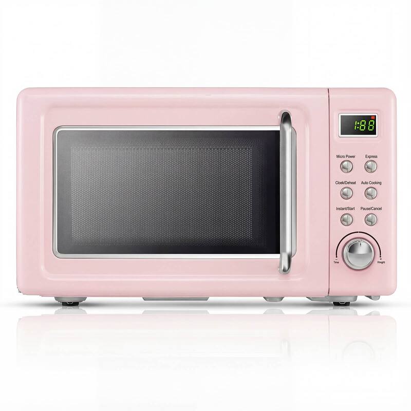 Costway 0.7Cu.ft Retro Countertop Microwave Oven 700W LED Display - See details