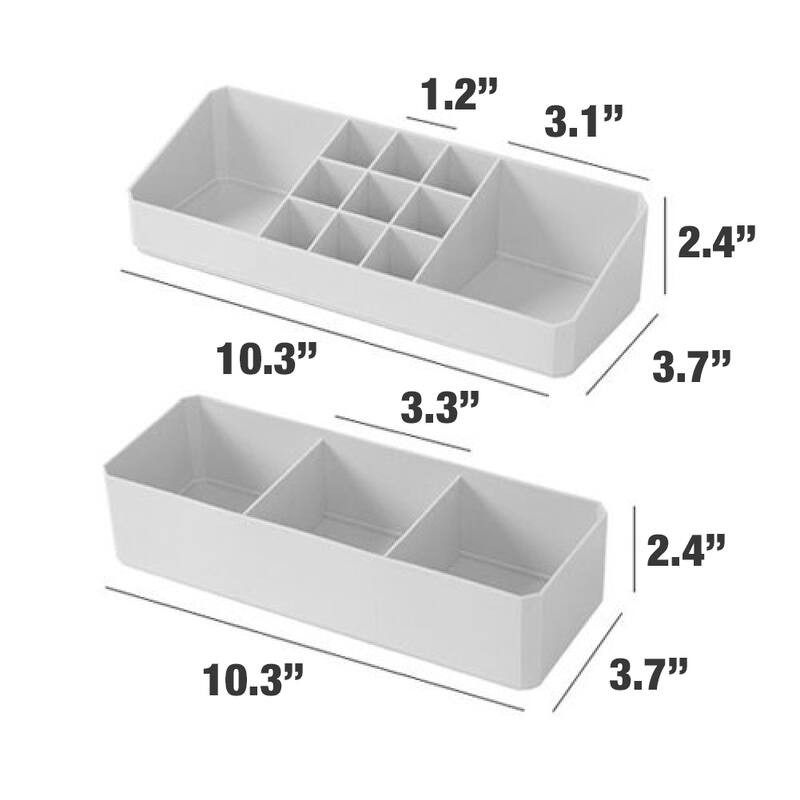 Deluxe Makeup/Cosmetic/Jewelry Organizer - Stacking Divided Tray Organization