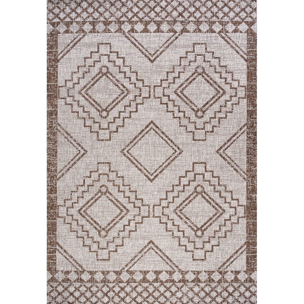 JONATHAN Y Carwa Diamond Tribal Medallion Indoor/Outdoor Area Rug