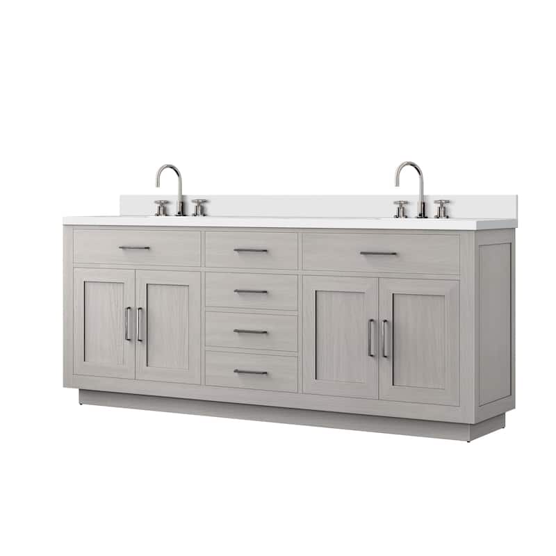 Abbey Bath Vanity with Cultured Marble Top, Sink and Faucet