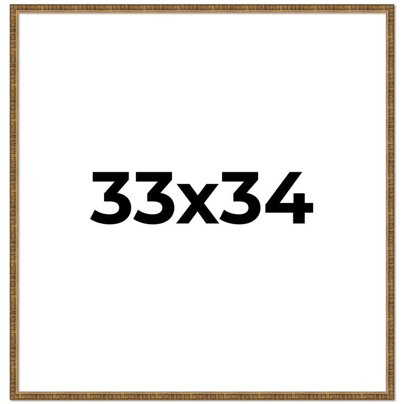 33x34 Frame Gold Solid Wood Picture Frame - Complete Modern Photo