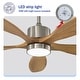 preview thumbnail 25 of 36, 52-Inch Ceiling Fan with Light and 5 Wood Blades, Dimmable LED with Memory Function, DC Motor, IP65 Rated