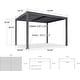 preview thumbnail 37 of 74, PURPLE LEAF Outdoor Louvered Pergola with Adjustable Metal Roof for Patio Pergola