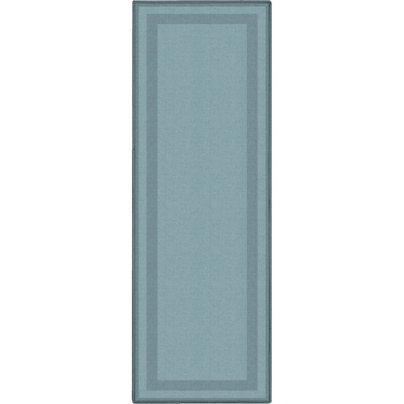 Well Woven Plain Border Flat-Weave Area Rug