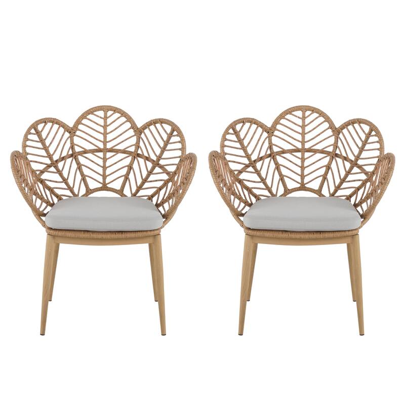 Christopher Knight Home - Sophia Outdoor Wicker Papasan Style Dining Chair (Set of 2)