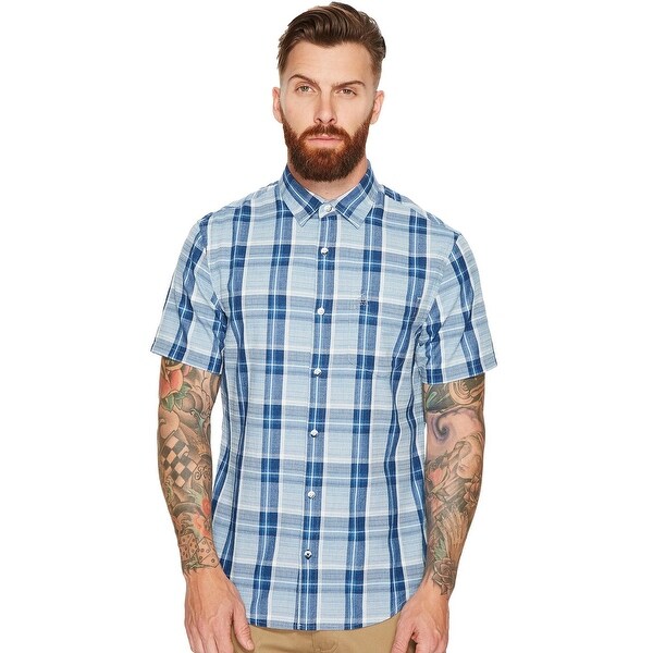 Original Penguin Mens Plaid Long Sleeve 