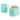 MegaChef 1.7 Quart Electric Tea Kettle and 2 Slice Toaster Combo in Turquoise