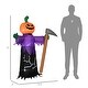 preview thumbnail 7 of 8, 5' Inflatable Halloween Pumpkin Grim Reaper, Blow Up Outdoor LED Yard Display