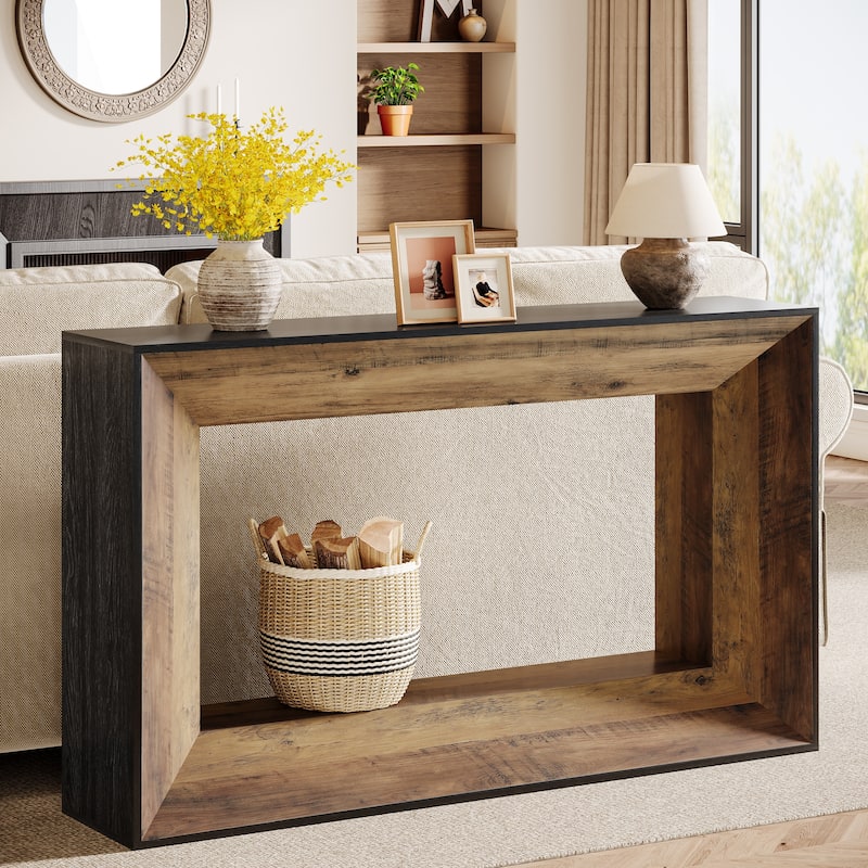 2-tier Farmhouse Console Sofa Table for Entryway Living Room
