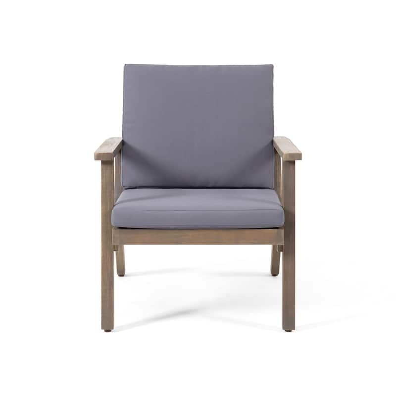 Temecula Outdoor Acacia Wood 2-Seater Chat Set by Christopher Knight Home