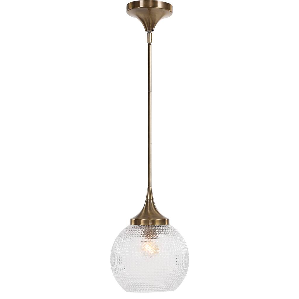 Uttermost Bolla 1-Light Pattern Glass Mini Pendant