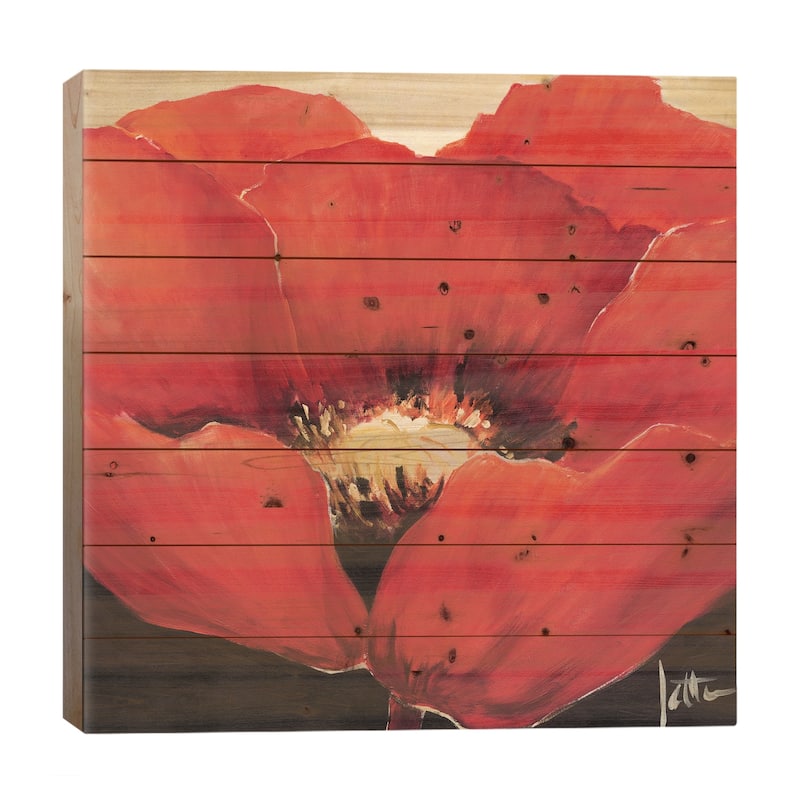 Red Beauty I Print On Wood by Jettie Roseboom - Multi-Color - 26x26x1.5