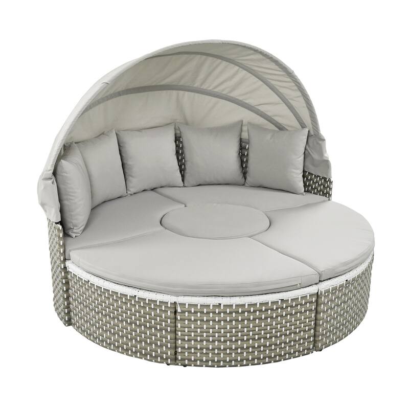 Patio Furniture Round Outdoor Sectional Sofa Set