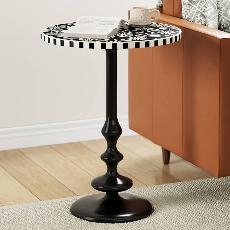 Christopher Knight Home Metal and Resin Pedestal End Table