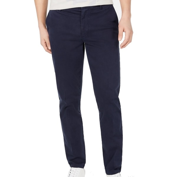 DKNY Mens Chino Pants Navy Blue Size 38x30 Bedford Straight Leg Stretch. Opens flyout.